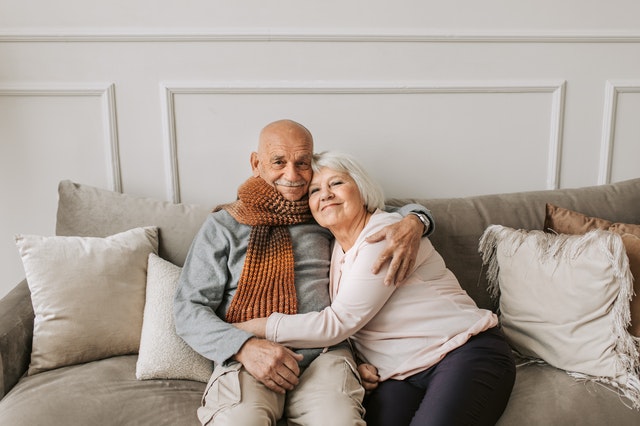 Elderly couple love - life insurance